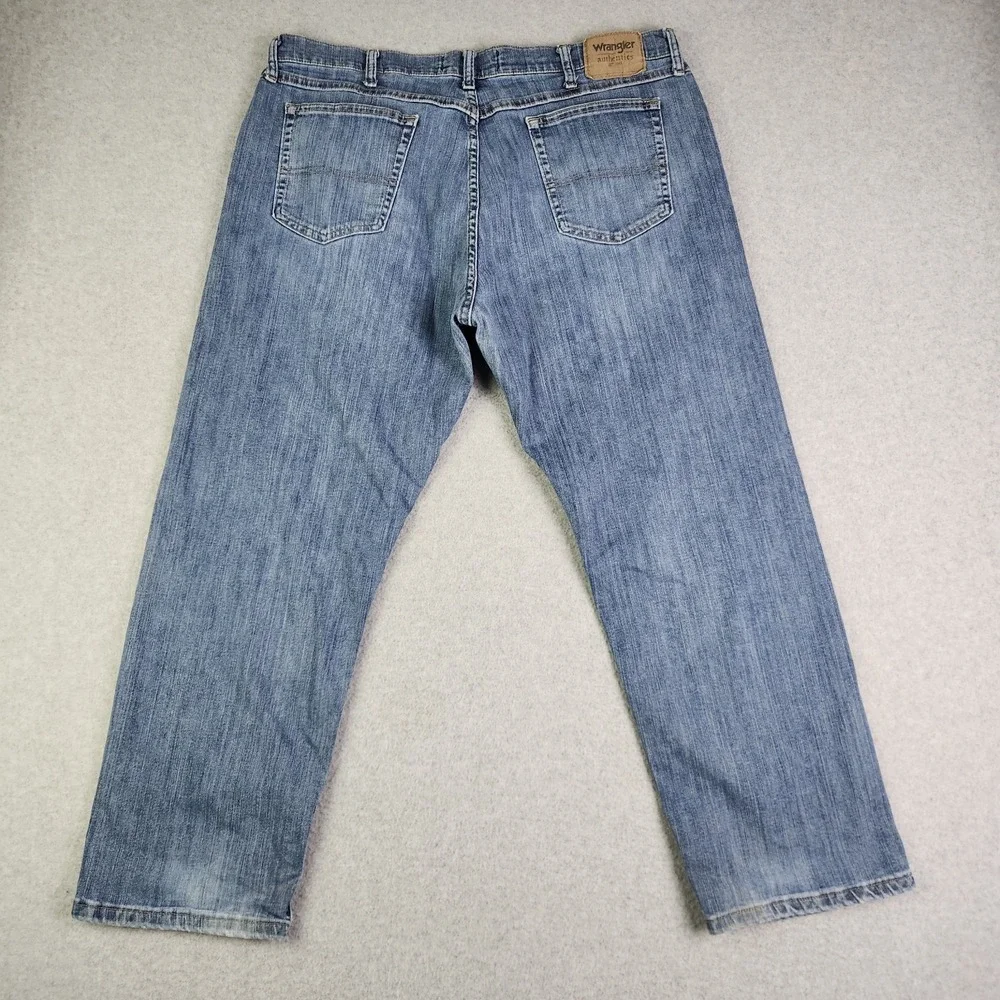 Wrangler Authentics Cropped Jeans Mens 38x28 Blue Denim Stretch Streetwear‎